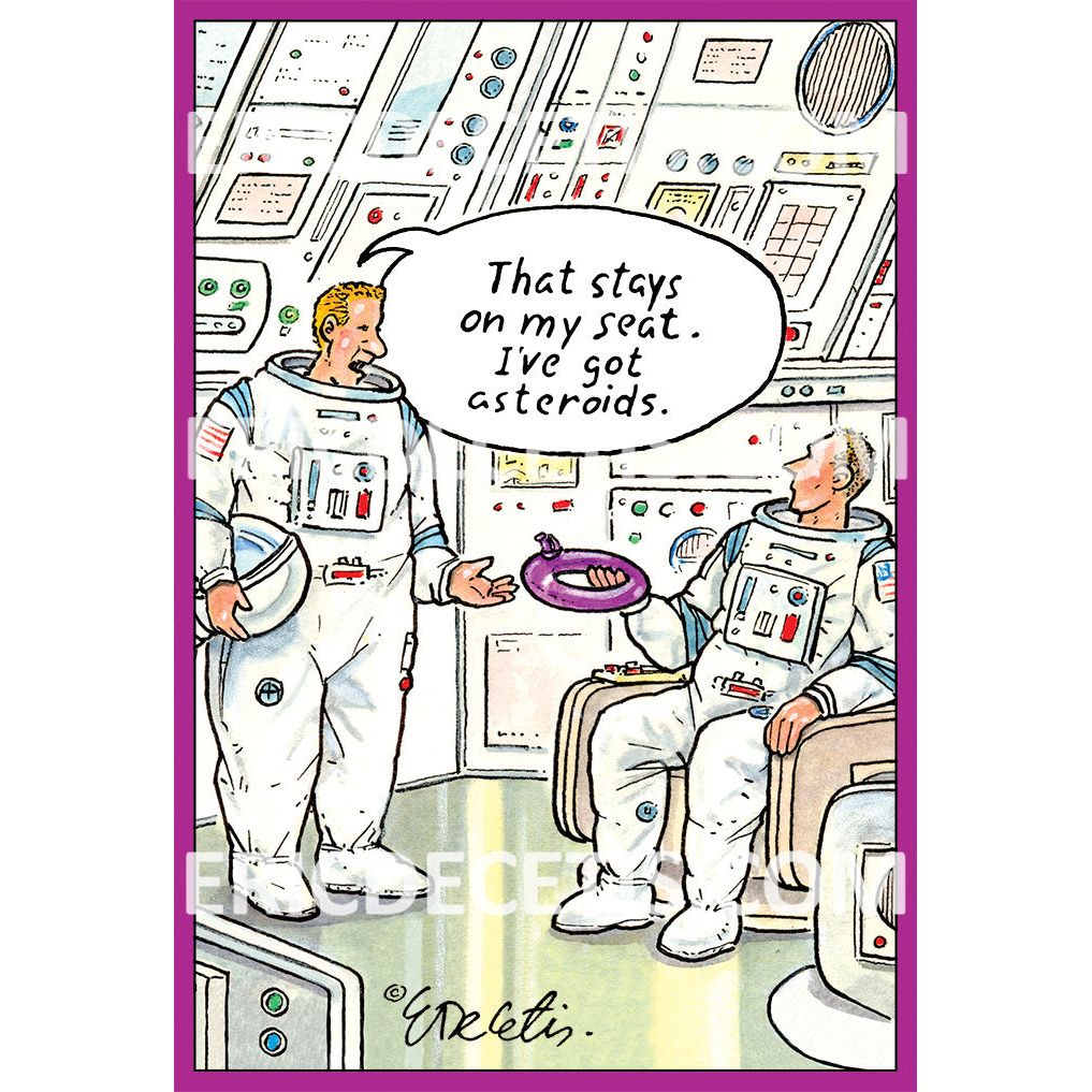 Asteroids Birthday Card Eric Decetis 30471
